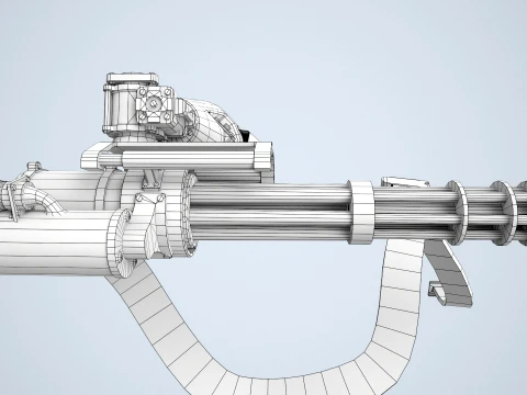 M134 MachineGun Ver2 --304-- 3D Model