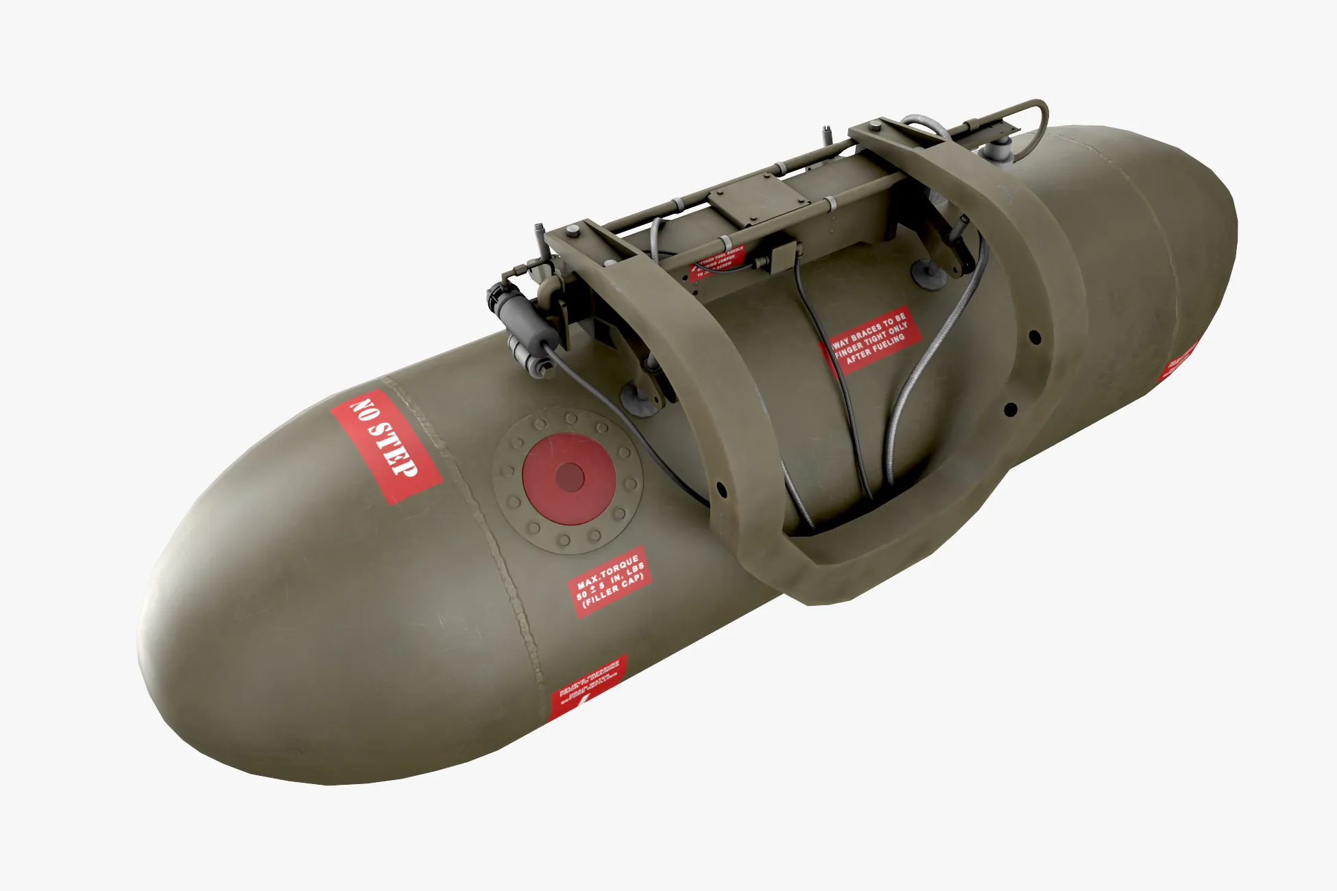 Helicopter External Fuel Tank 450L With Mount --306-- 3D Model .c4d .max .obj .3ds .fbx .stl .blend