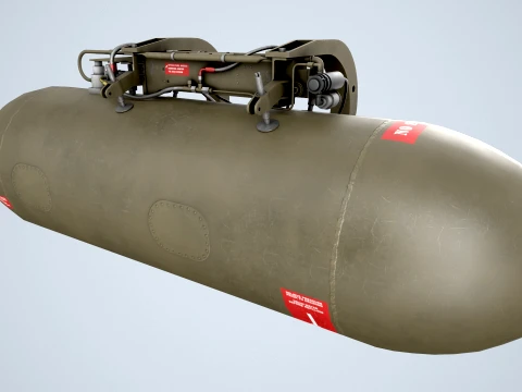 Helicopter External Fuel Tank 450L With Mount --306-- 3D Model