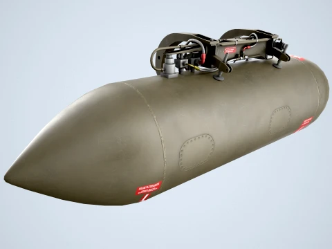 Helicopter External Fuel Tank 450L With Mount --306-- 3D Model