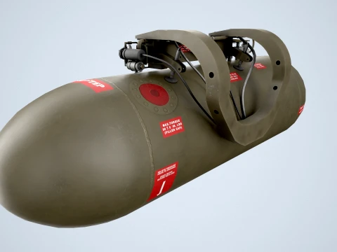 Helicopter External Fuel Tank 450L With Mount --306-- 3D Model