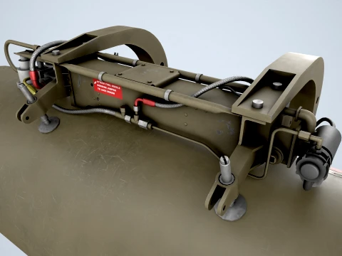 Helicopter External Fuel Tank 450L With Mount --306-- 3D Model