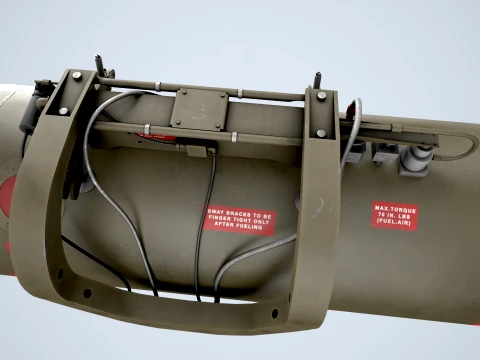 Helicopter External Fuel Tank 450L With Mount --306-- 3D Model