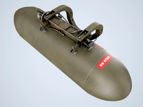 Helicopter External Fuel Tank 450L With Mount --306-- 3D Model