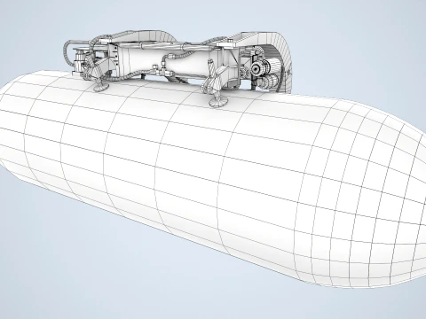 Helicopter External Fuel Tank 450L With Mount --306-- 3D Model