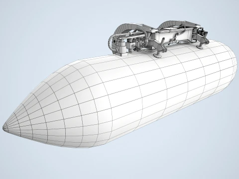 Helicopter External Fuel Tank 450L With Mount --306-- 3D Model