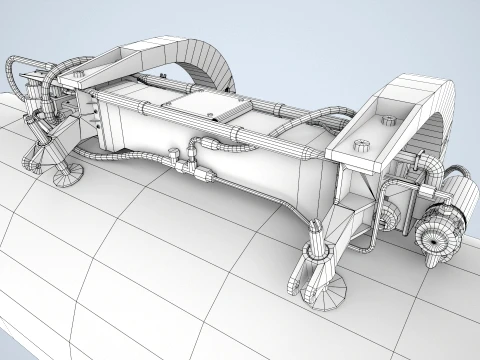 Helicopter External Fuel Tank 450L With Mount --306-- 3D Model