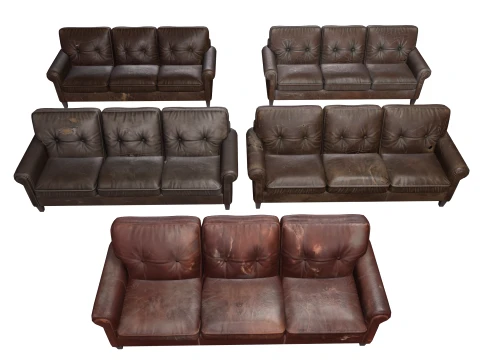 Abandoned Leather Sofas Pack --450-- 3D Model