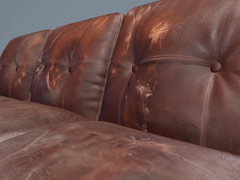 Abandoned Leather Sofas Pack --450-- 3D Model