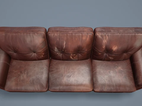 Abandoned Leather Sofas Pack --450-- 3D Model