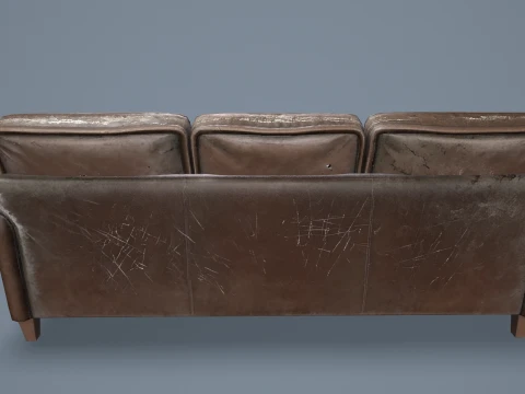 Abandoned Leather Sofas Pack --450-- 3D Model