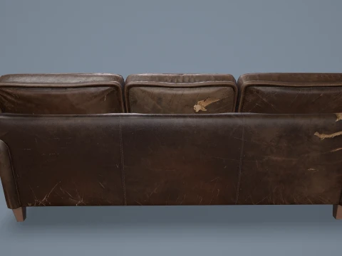 Abandoned Leather Sofas Pack --450-- 3D Model
