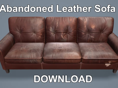 Abandoned Leather Sofas Pack --450-- 3D Model