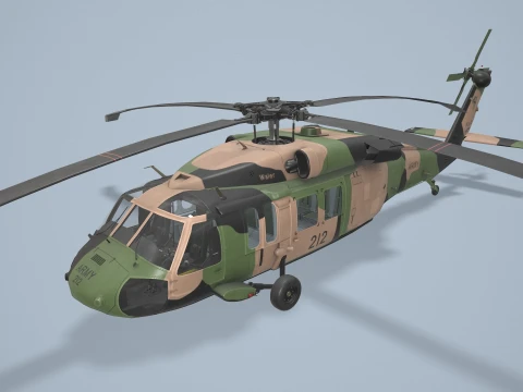 Helicopter UH-60 Australian Army Static --36-- 3D Model