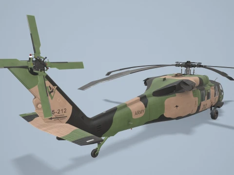 Helicopter UH-60 Australian Army Static --36-- 3D Model