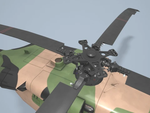 Helicopter UH-60 Australian Army Static --36-- 3D Model