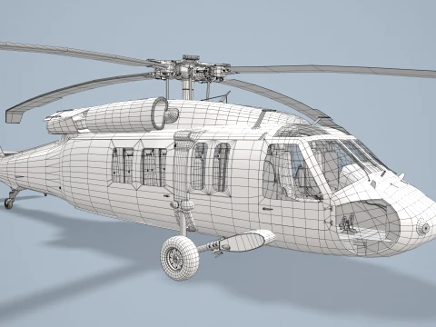 Helicopter UH-60 Australian Army Static --36-- 3D Model