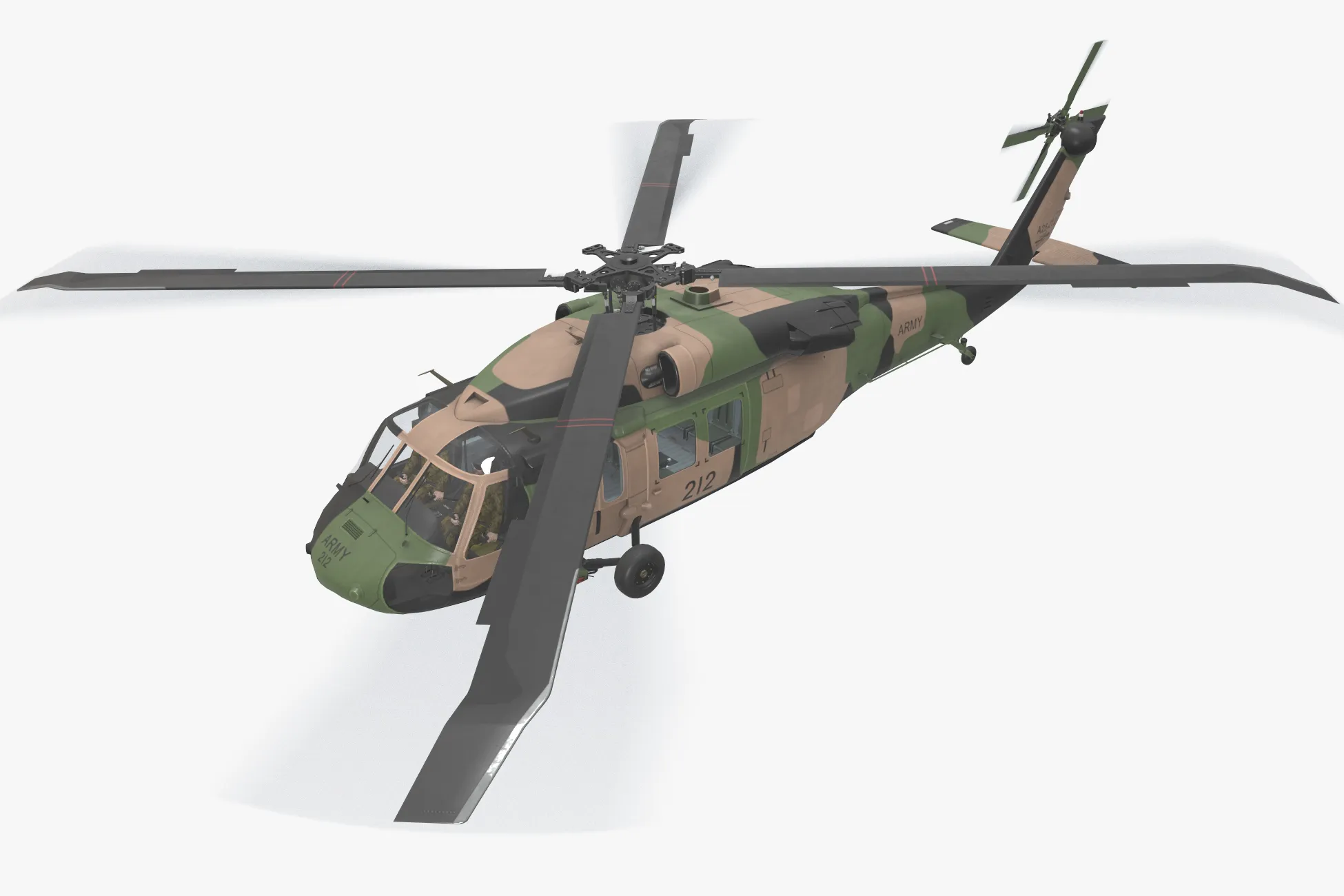 Helicopter UH-60 Australian Army Complex Animation --36-- 3D Model .c4d .max .obj .3ds .fbx .stl .blend