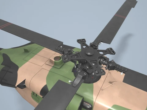 Helicopter UH-60 Australian Army Complex Animation --36-- 3D Model