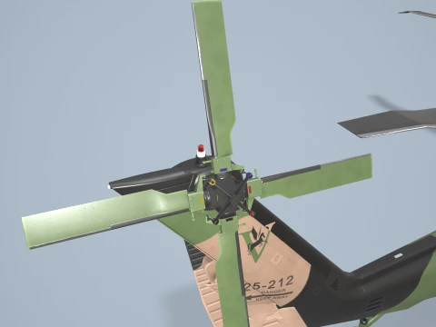 Helicopter UH-60 Australian Army Complex Animation --36-- 3D Model