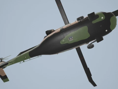 Helicopter UH-60 Australian Army Complex Animation --36-- 3D Model
