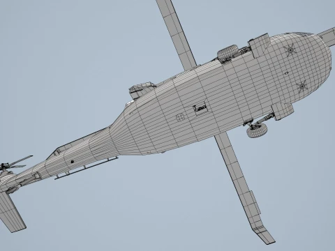 Helicopter UH-60 Australian Army Complex Animation --36-- 3D Model