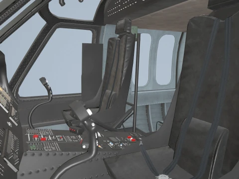 Helic&oacute;ptero UH-60 Black Hawk Dark Livery Est&aacute;tico --37-- Modelo 3D