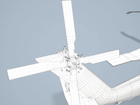 Helic&oacute;ptero UH-60 Black Hawk Dark Livery Est&aacute;tico --37-- Modelo 3D
