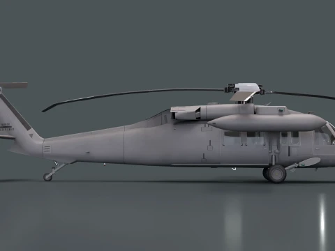 Helic&oacute;ptero UH-60 Black Hawk Grey Livery Est&aacute;tico --38-- Modelo 3D