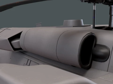 Helic&oacute;ptero UH-60 Black Hawk Grey Livery Est&aacute;tico --38-- Modelo 3D