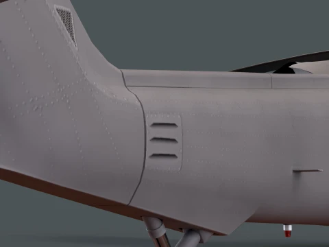 Helic&oacute;ptero UH-60 Black Hawk Grey Livery Est&aacute;tico --38-- Modelo 3D