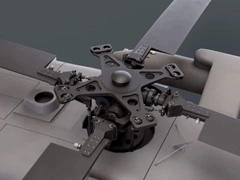Helic&oacute;ptero UH-60 Black Hawk Grey Livery Est&aacute;tico --38-- Modelo 3D