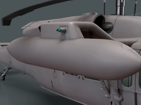 Helic&oacute;ptero UH-60 Black Hawk Grey Livery Est&aacute;tico --38-- Modelo 3D