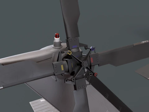 Helic&oacute;ptero UH-60 Black Hawk Grey Livery Est&aacute;tico --38-- Modelo 3D