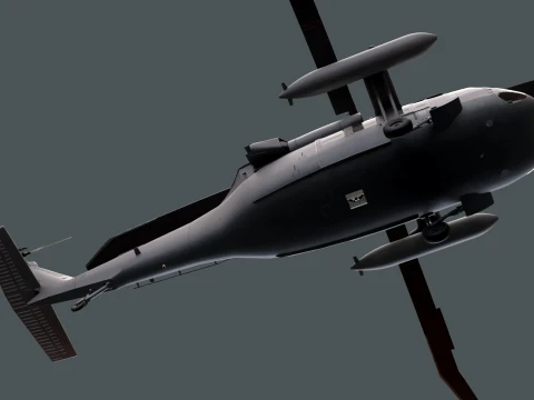 Helic&oacute;ptero UH-60 Black Hawk Grey Livery Est&aacute;tico --38-- Modelo 3D
