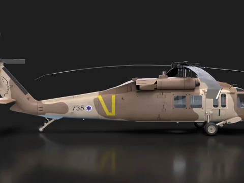 Helic&oacute;ptero UH-60 Israel Yanshuf Est&aacute;tico --39-- Modelo 3D