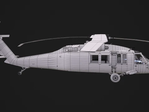 Helic&oacute;ptero UH-60 Israel Yanshuf Est&aacute;tico --39-- Modelo 3D