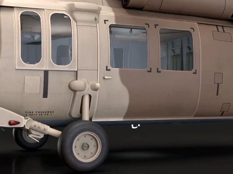 Helicopter UH-60 Israel Yanshuf Complex Animation --39-- 3D Model