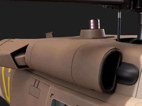 Helicopter UH-60 Israel Yanshuf Complex Animation --39-- 3D Model