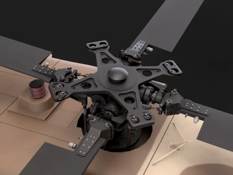 Helicopter UH-60 Israel Yanshuf Complex Animation --39-- 3D Model