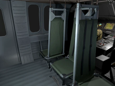 Helicopter UH-60 Israel Yanshuf Complex Animation --39-- 3D Model
