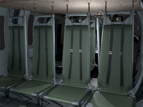 Helicopter UH-60 Israel Yanshuf Complex Animation --39-- 3D Model