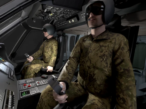 Helicopter UH-60 Israel Yanshuf Complex Animation --39-- 3D Model