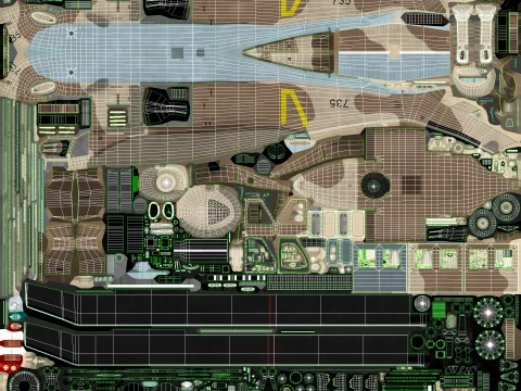 Helicopter UH-60 Israel Yanshuf Complex Animation --39-- 3D Model