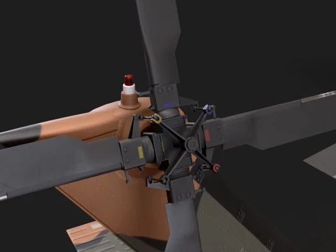 Helicopter UH-60JA Black Hawk Japan Static --40-- 3D Model