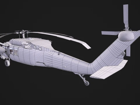 Helicopter UH-60JA Black Hawk Japan Static --40-- 3D Model