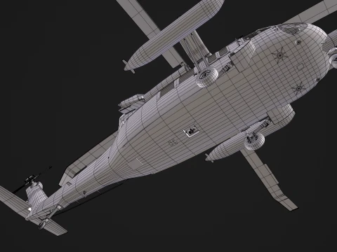 Helicopter UH-60JA Black Hawk Japan Static --40-- 3D Model