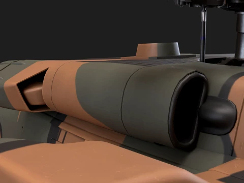 Helicopter UH-60JA Black Hawk Japan Basic Animation --40-- 3D Model