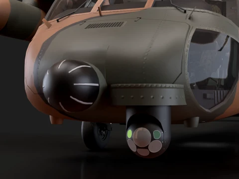 Helicopter UH-60JA Black Hawk Japan Basic Animation --40-- 3D Model