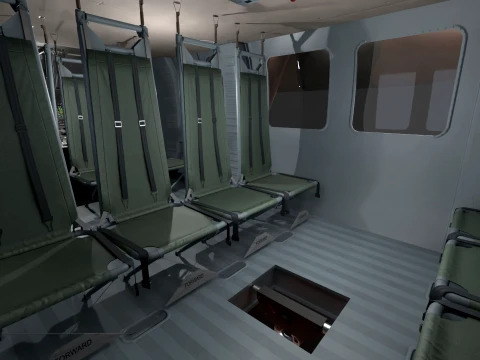 Helicopter UH-60JA Black Hawk Japan Basic Animation --40-- 3D Model